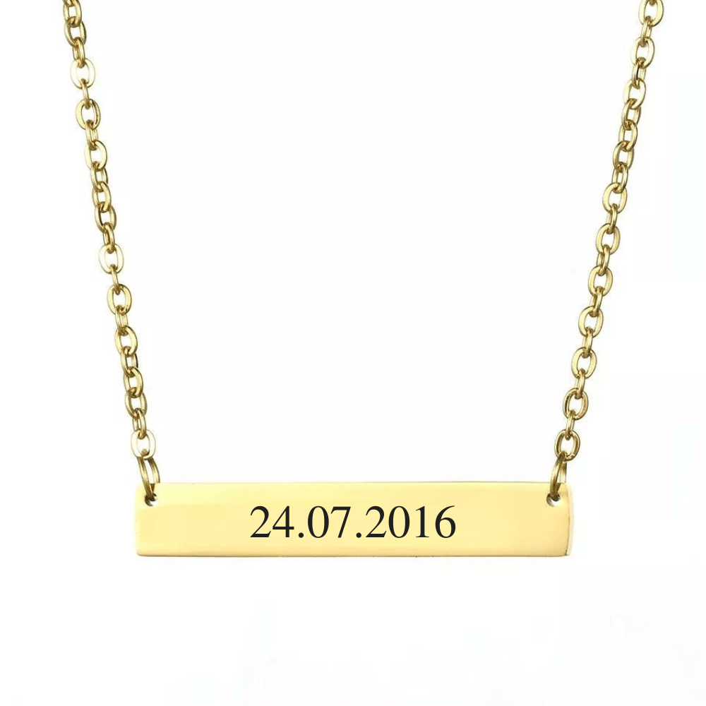 Personalized Date Bar Necklace