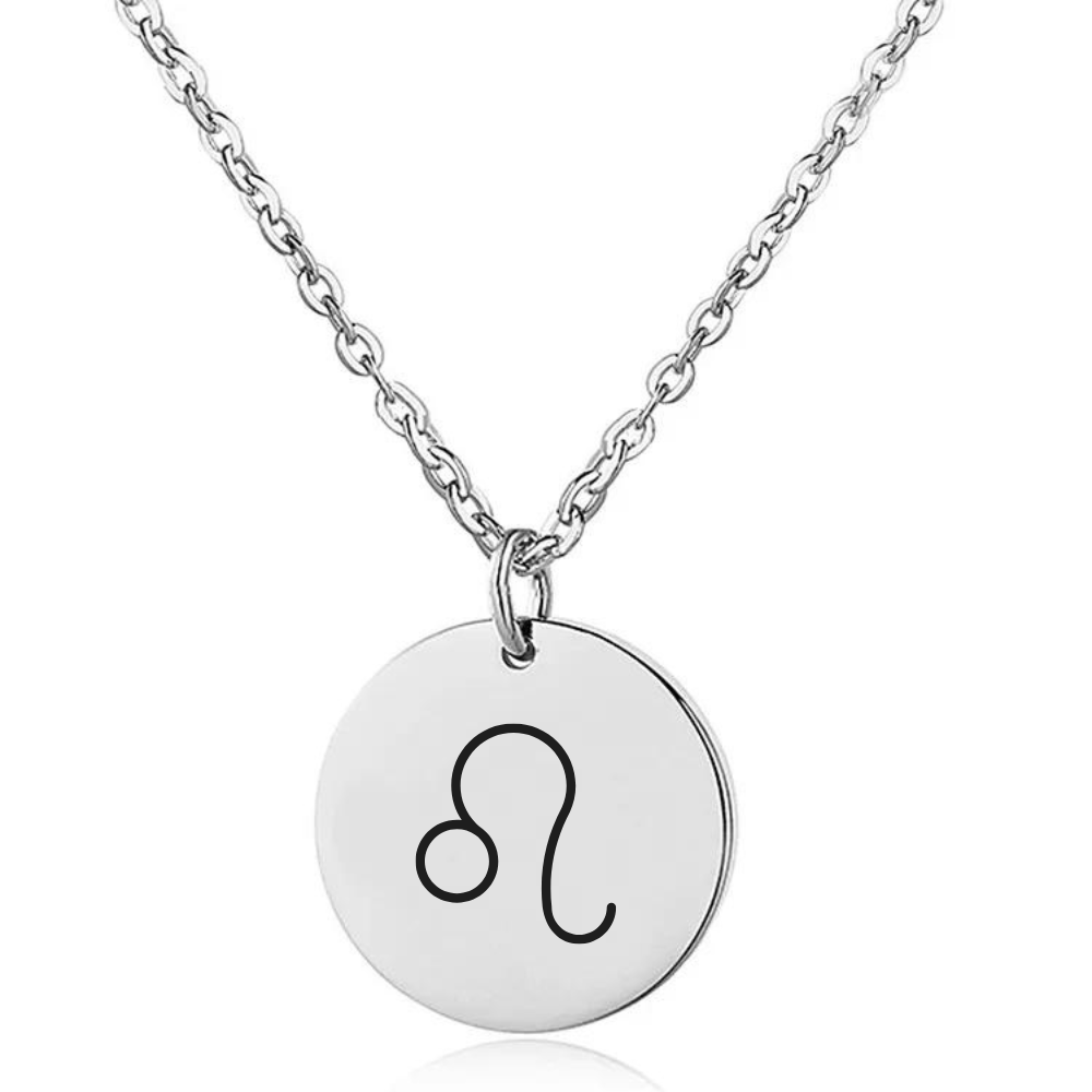 Coin Necklace with Engraved Constellation