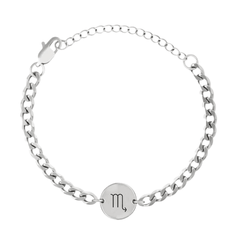 Coin Bracelet with Engraved Constellation