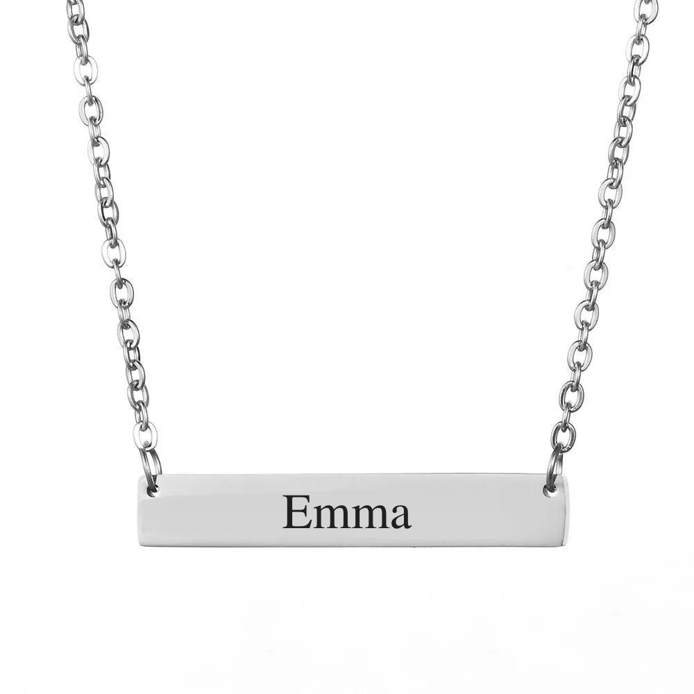 Personalized Bar Necklace With Name