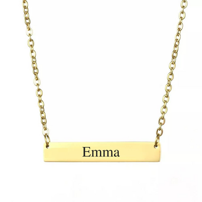 Personalized Bar Necklace With Name