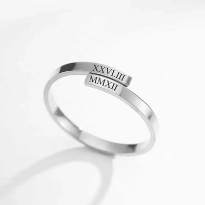 Engraved Ring with Roman Numerals