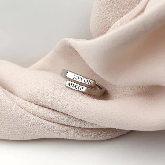 Engraved Ring with Roman Numerals