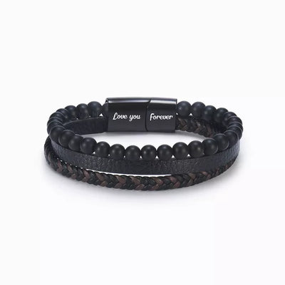 To My Son - Calming Lava Stone Bracelet