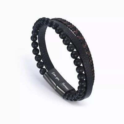 To My Son - Calming Lava Stone Bracelet