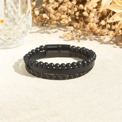 To My Son - Calming Lava Stone Bracelet