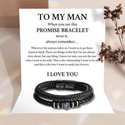 To My Husband - Promise Leather Bracelet