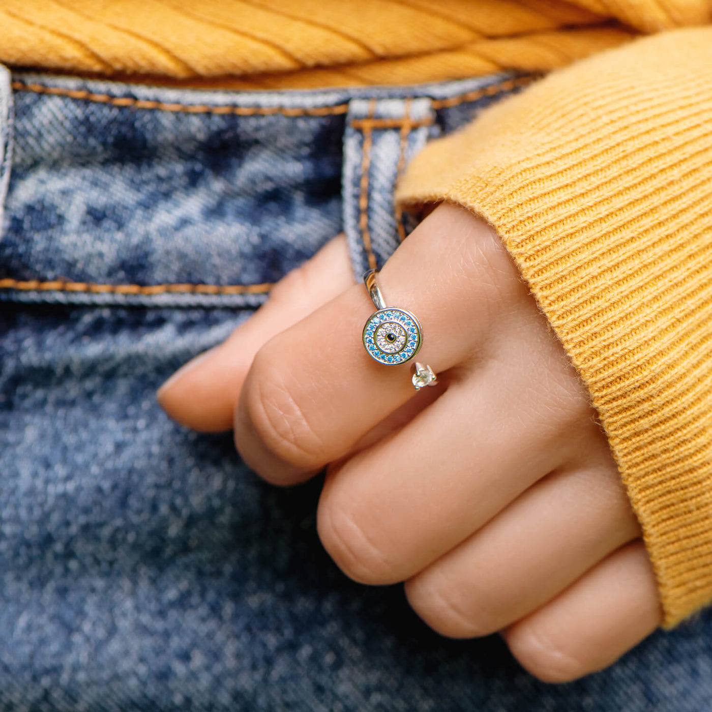 To My Daughter | Evil Eye Fidget Ring