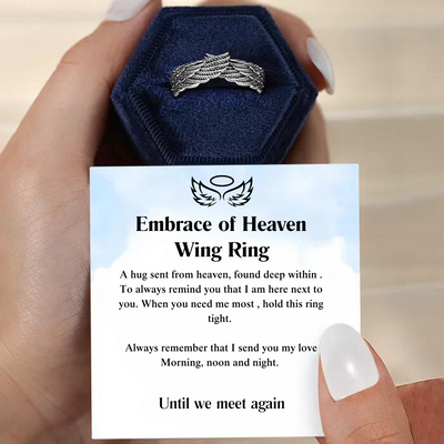 Hug from Heaven Personalized Wing Ring