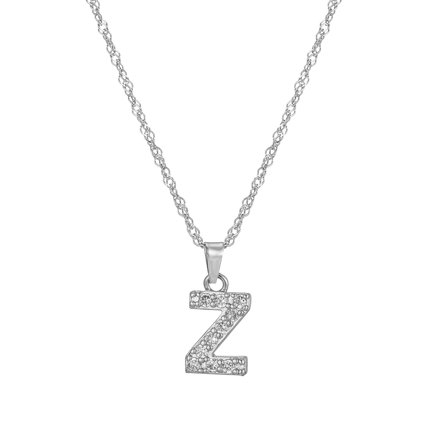 Letter Necklace With Zirconia