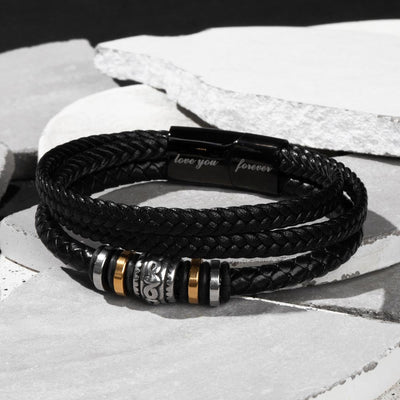 To My Son - Follow Your Dreams - Leather Bracelet