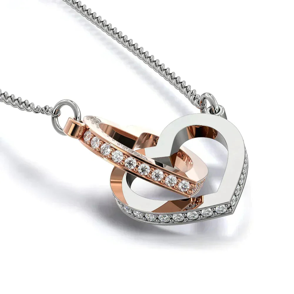 To My Soulmate - I Love You Forever - Interlocking Hearts Necklace