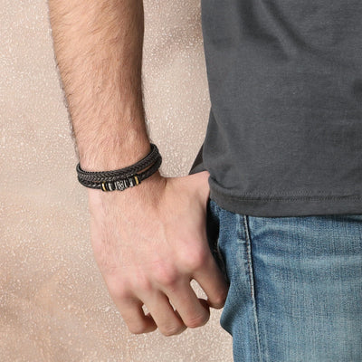 To My Son - Believe In Yourself - Leather Bracelet