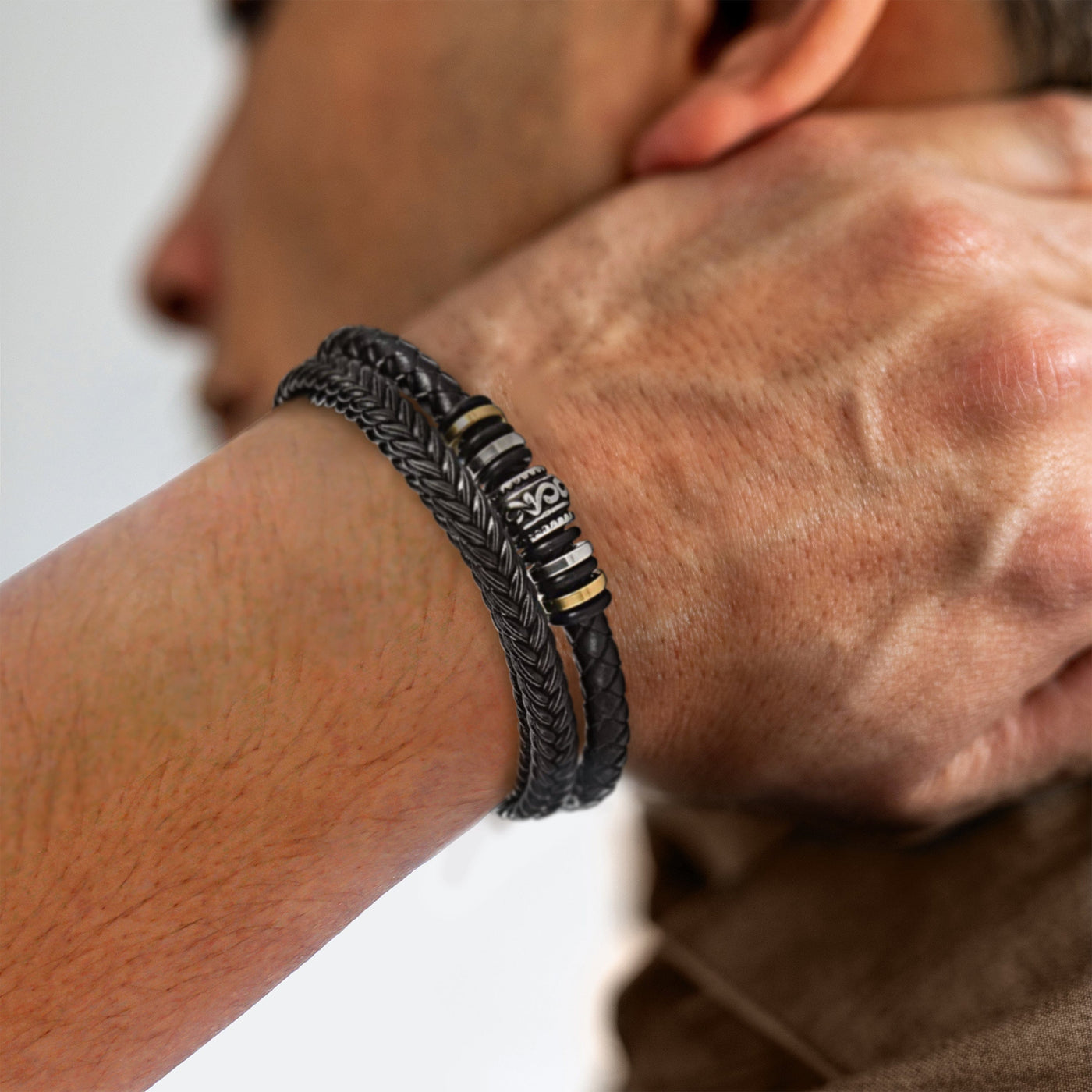 To My Son - Believe In Yourself - Leather Bracelet