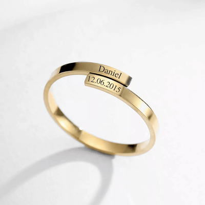 Engraved Ring with Name and Date