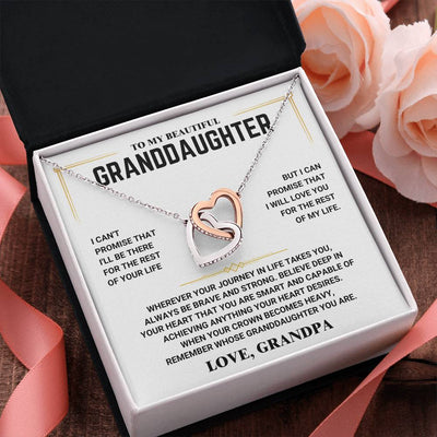 To My Granddaughter - Heart Necklace - Love, Grandpa