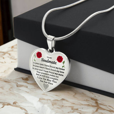 To My Soulmate - Luxury Heart Necklace