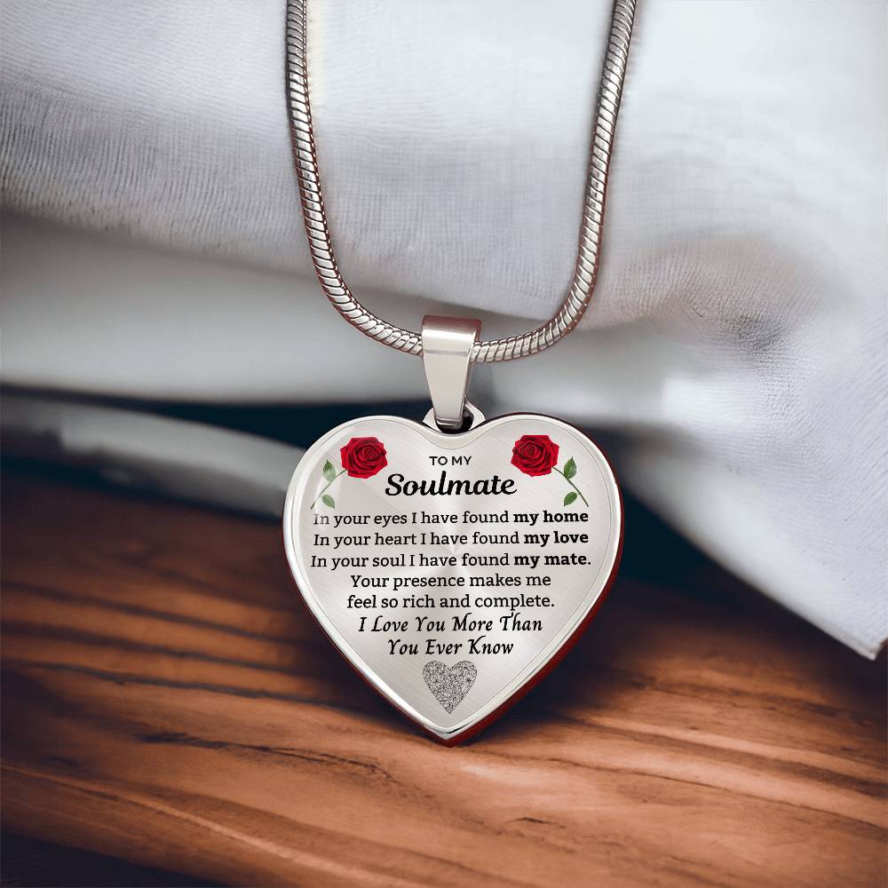 To My Soulmate - Luxury Heart Necklace