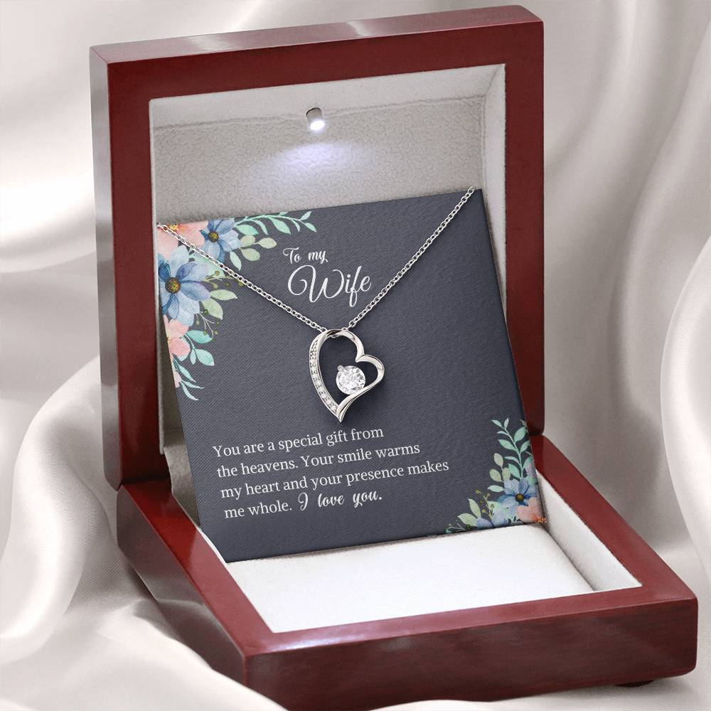 To My Wife - You Are A Special Gift From Heaven - Forever Love Necklace