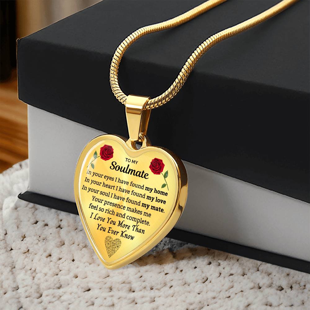 To My Soulmate - Luxury Heart Necklace