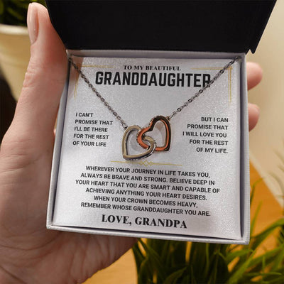 To My Granddaughter - Heart Necklace - Love, Grandpa