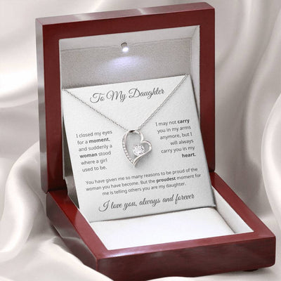 To My Daughter - I’m Proud of You - Heart Necklace