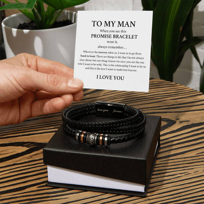 To My Husband - Promise Leather Bracelet