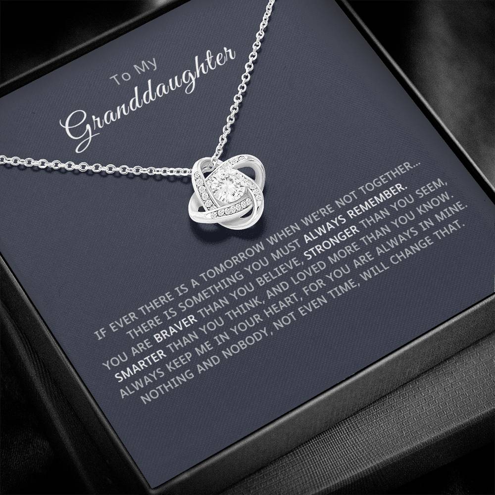 To My Granddaughter - Love Knot Necklace