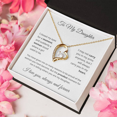 To My Daughter - I’m Proud of You - Heart Necklace