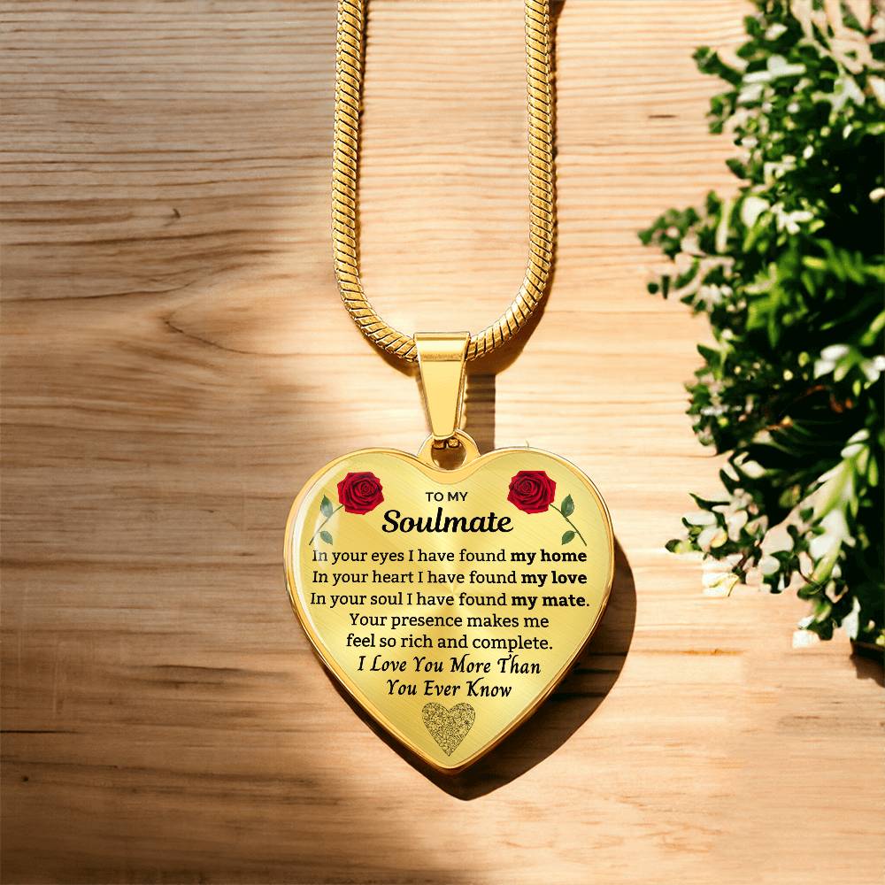 To My Soulmate - Luxury Heart Necklace