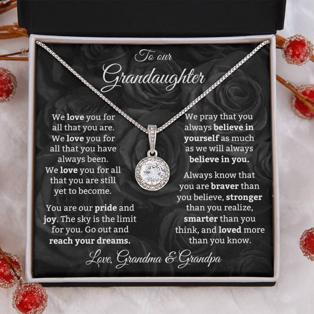 To Our Granddaughter - Eternal Hope Necklace - Love, Grandma & Grandpa