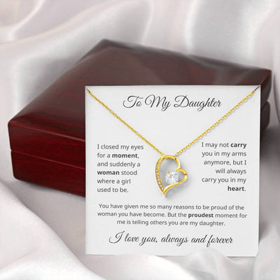 To My Daughter - I’m Proud of You - Heart Necklace