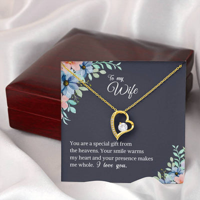 To My Wife - You Are A Special Gift From Heaven - Forever Love Necklace